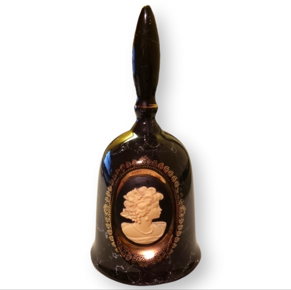 Vtg Black Marble Cameo Collection Bellmawr Bell - Picture 2 of 11